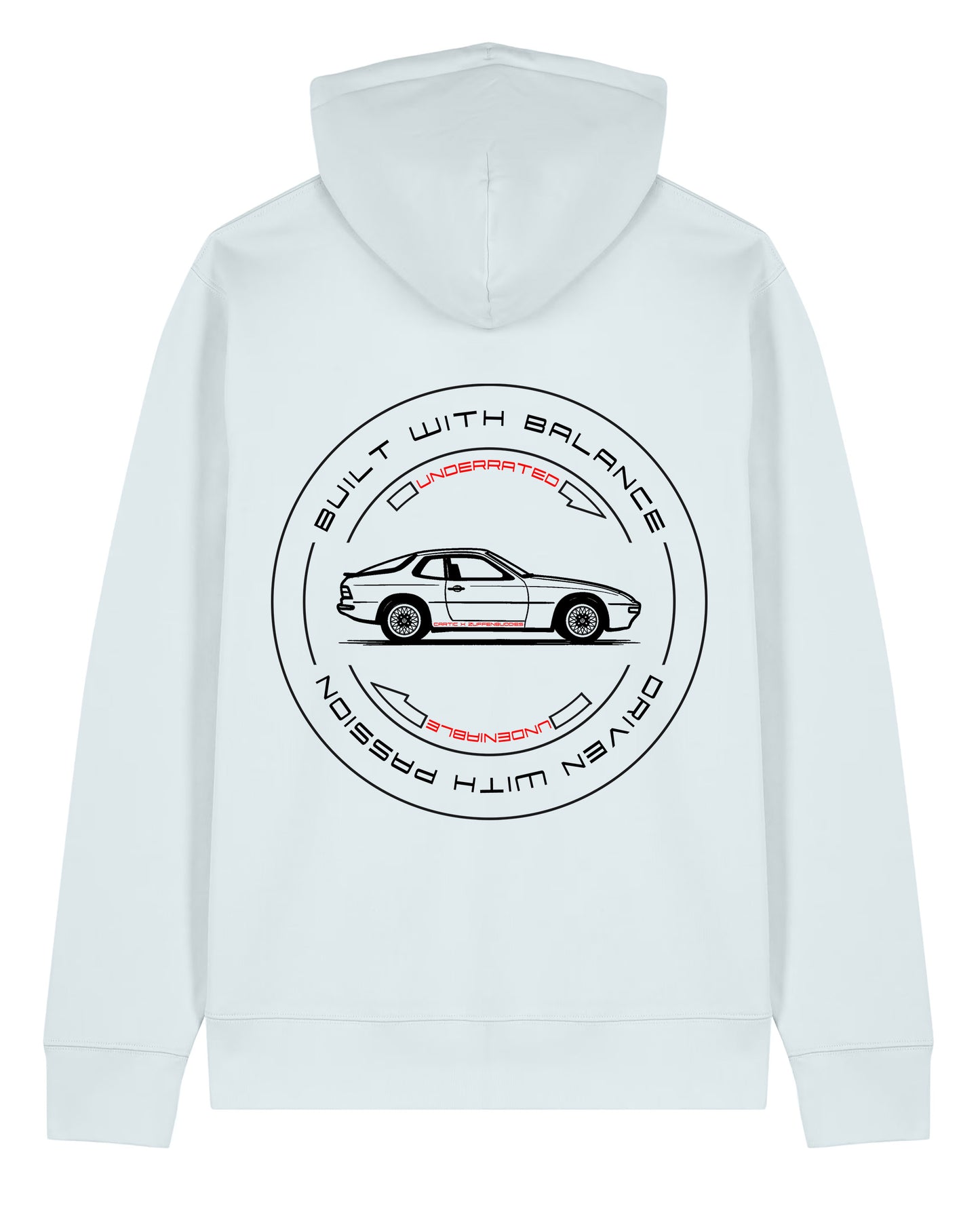 Porsche 924 Hoodie – Automotive Hoodie aus Bio-Baumwolle