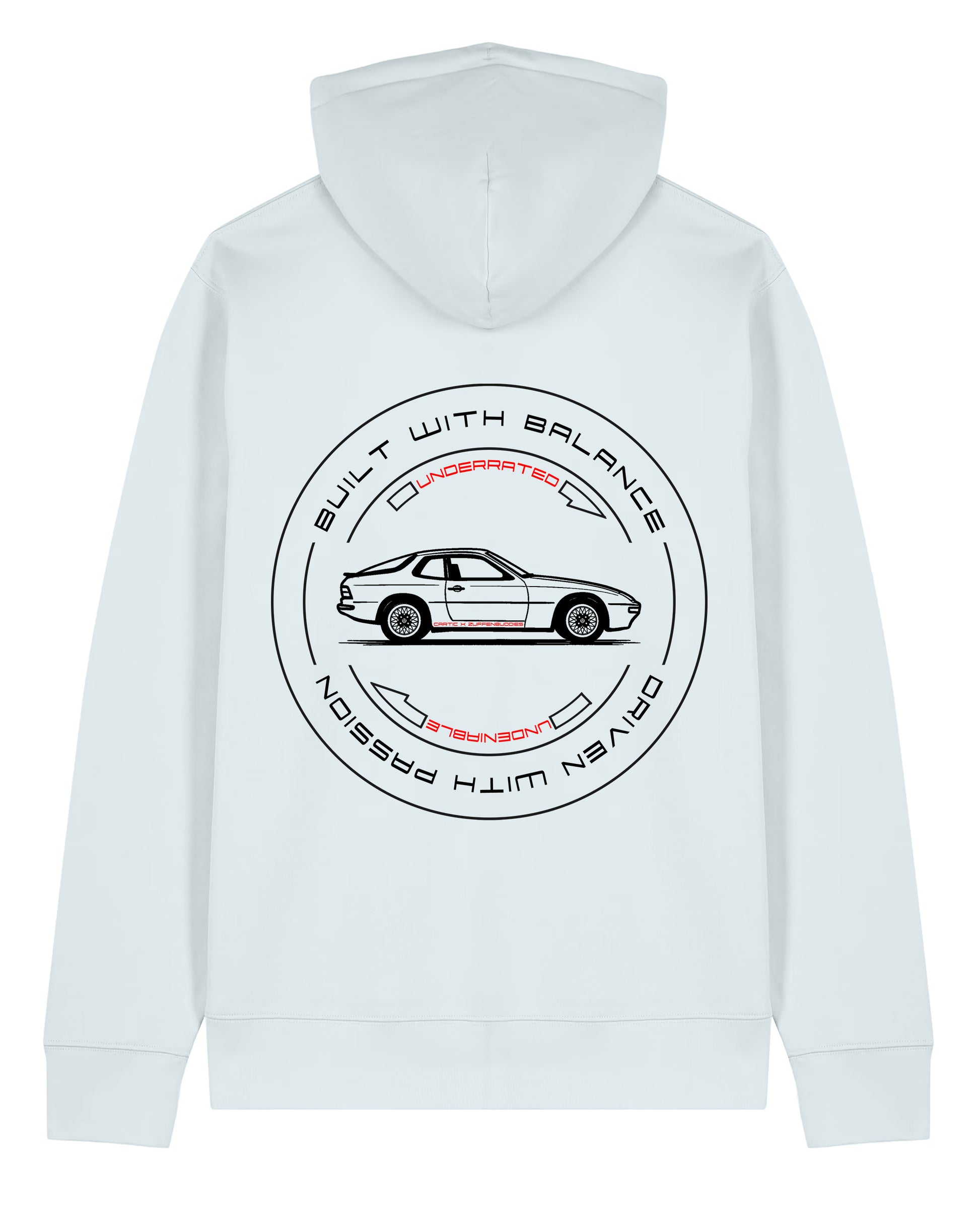 Porsche 924 Hoodie – Automotive Hoodie aus Bio-Baumwolle