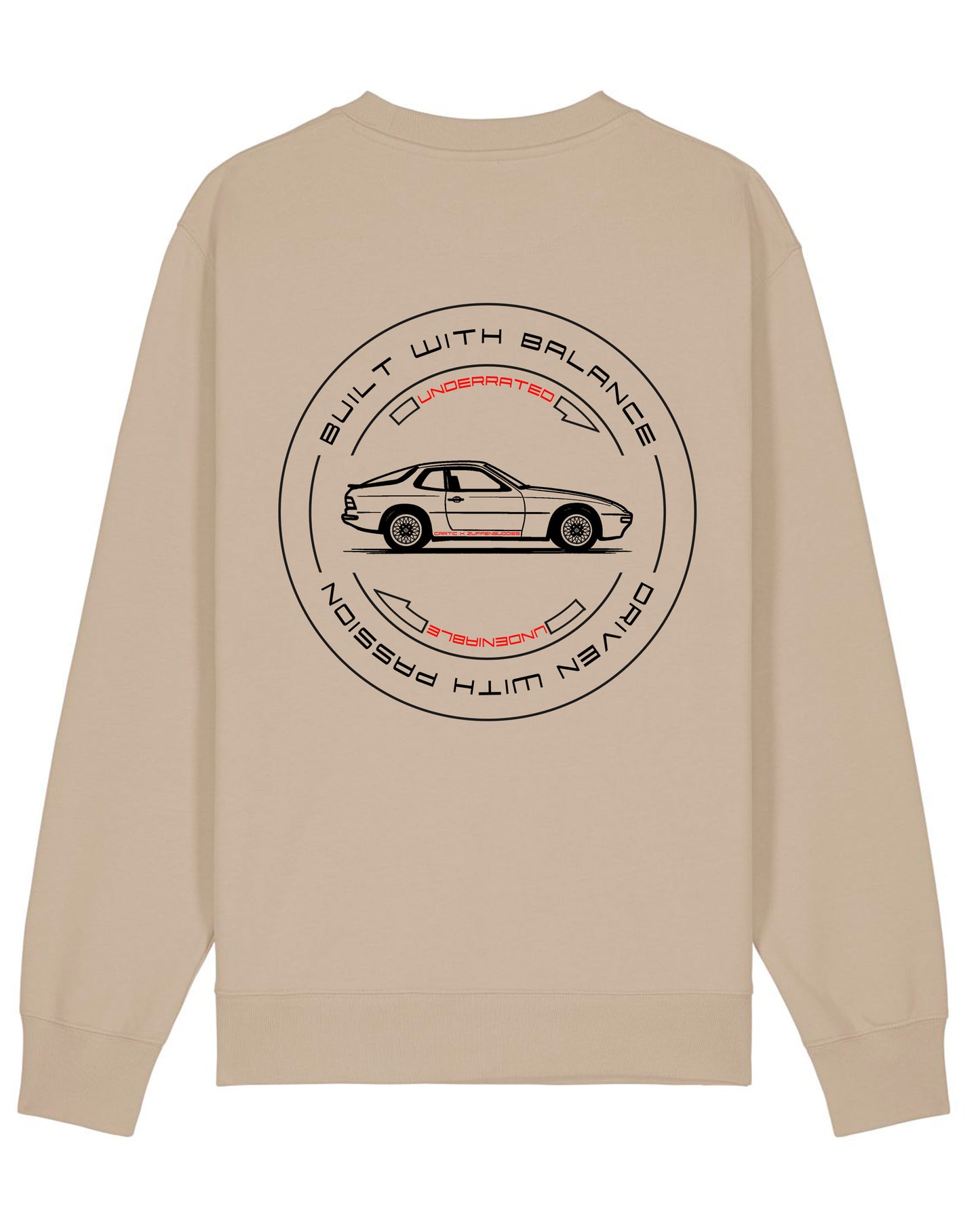 Porsche 924 Sweatshirt – Automotive T-Sweatshirt aus Bio-Baumwolle
