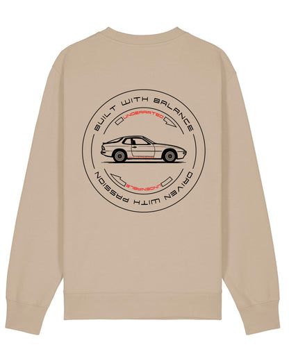 Porsche 924 Sweatshirt – Automotive T-Sweatshirt aus Bio-Baumwolle
